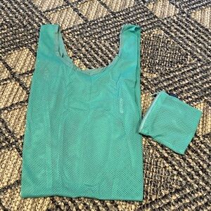 Baggu Baby Green Teal Mesh Reusable Tote Bag